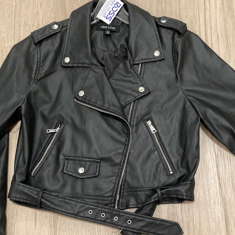 Black Faux Leather Jacket - Picture 3 of 5